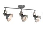 Industriële spot antraciet draai- en kantelbaar 3-lichts, Ophalen, Zo goed als nieuw, Metaal