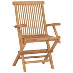 Tuinstoelen inklapbaar 2 st massief teakhout, Ophalen of Verzenden, Nieuw