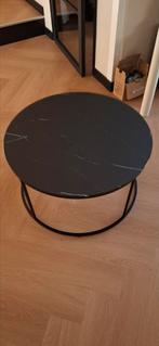 Salontafel marmerlook, Huis en Inrichting, Tafels | Salontafels, Ophalen, Gebruikt, 100 tot 150 cm, Rond