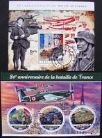 - 426 - 2 Blokken, 80e verj. v. d. slag, in Frankrijk., Verzenden, Gestempeld, Overige thema's