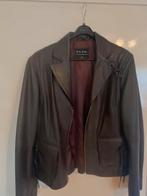 Leren damesjasje kort italiaans design, donkerbruin, Kleding | Dames, Ophalen of Verzenden, Zo goed als nieuw, Maat 38/40 (M)