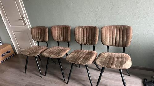 4 eetkamerstoelen, Huis en Inrichting, Stoelen, Gebruikt, Vier, Metaal, Overige kleuren, Ophalen