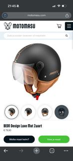 Retro scooter / brommer helm Beon Design - Maat S, Ophalen of Verzenden