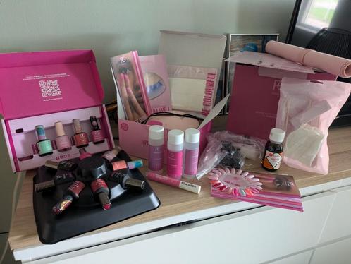Complete Pink Gellac set met 8 kleuren, Sieraden, Tassen en Uiterlijk, Uiterlijk | Cosmetica en Make-up, Zo goed als nieuw, Handen en Nagels