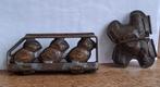 2 Chocolade-vormen van zwaar metaal, Ophalen of Verzenden