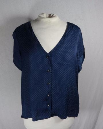 Schattige blauwe dames blouse.Mt 38.Merk H&M