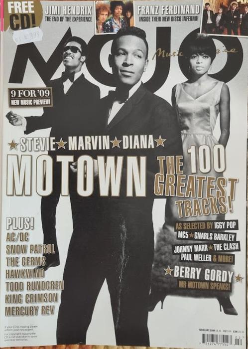 Mojo 02-2009 Motown 100 greatest tracks Gay Ross Rundgren Fr, Boeken, Tijdschriften en Kranten, Zo goed als nieuw, Muziek, Film of Tv