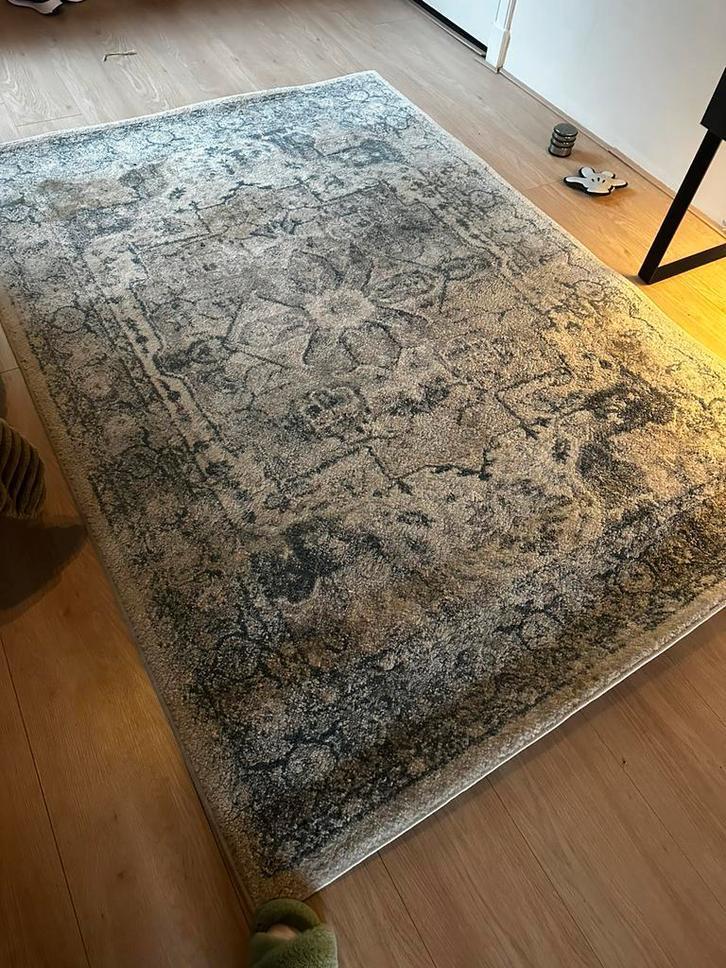 FRAAI Vintage vloerkleed 140x200 Inspire Blauw/Creme, Huis en Inrichting, Stoffering | Tapijten en Kleden, Gebruikt, 100 tot 150 cm