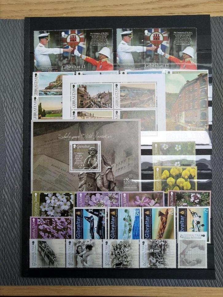 postzegel gibraltar grotendeels 2011-2014 bijna £ 100,00 nom, Postzegels en Munten, Postzegels | Europa | UK, Postfris, Verzenden