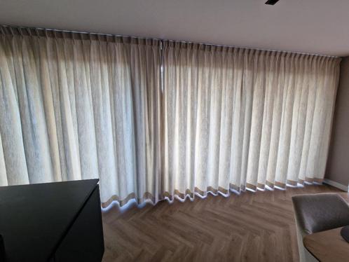 Deels verduisterende gordijnen off-white Kwantum 650x240, Huis en Inrichting, Stoffering | Gordijnen en Lamellen, Zo goed als nieuw