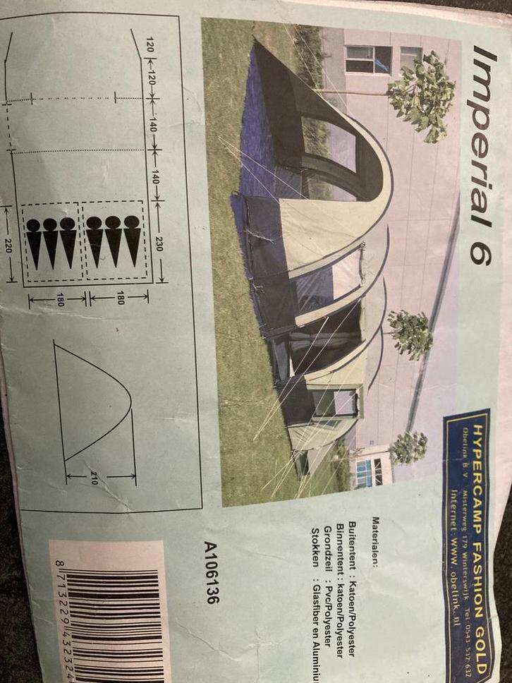 6 persoons tent., Caravans en Kamperen, Tenten, Zo goed als nieuw, Ophalen
