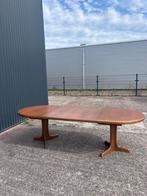 Vintage eiken eettafel uitschuifbaar ovaal, Huis en Inrichting, Tafels | Eettafels, Ophalen, Gebruikt, C, Vijf personen of meer