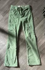 Mint groene rib jeans flared, Kleding | Dames, Broeken en Pantalons, Groen, Lang, Maat 34 (XS) of kleiner, Ophalen of Verzenden