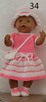Gebreide Kleertjes Baby pop 42cm Nieuw poppenkleding, Ophalen of Verzenden, Nieuw, Babypop