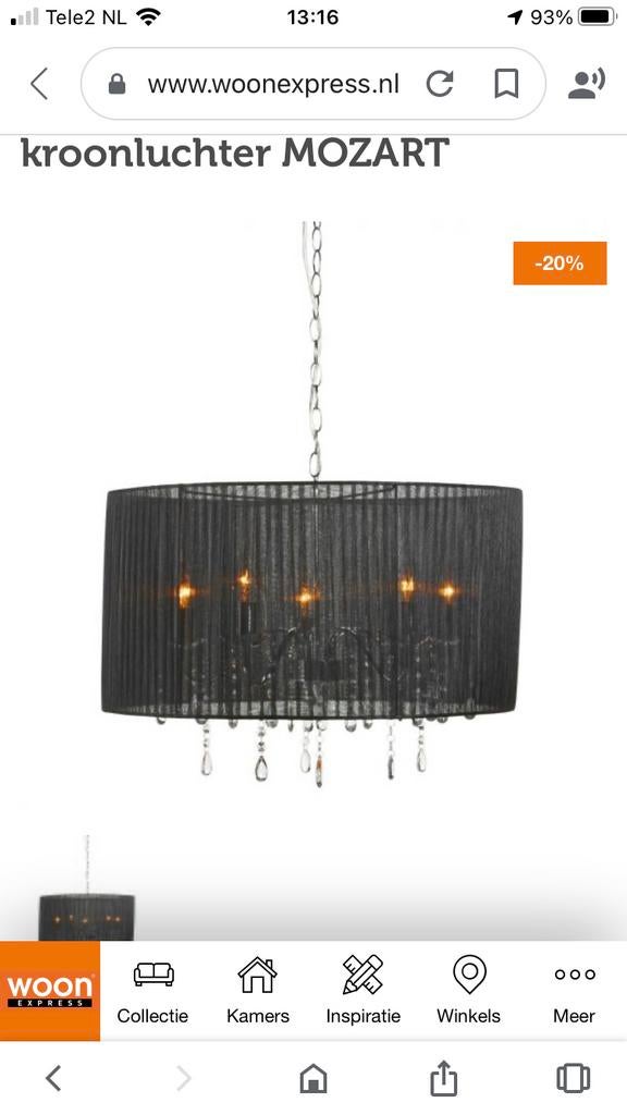 Te koop mooie lamp, Huis en Inrichting, Lampen | Hanglampen, Ophalen, Zo goed als nieuw, Minder dan 50 cm