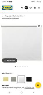 2x IKEA Fridans rolgordijn - Wit 120x195, Ophalen, 100 tot 150 cm, Wit, Zo goed als nieuw