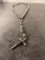 rozenkrans ketting inri italy vintage / antiek ( zilver ), Antiek en Kunst, Antiek | Religie, Ophalen of Verzenden