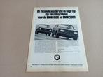 Reclame (uit oud tijdschrift) BMW 1800/ 2000 (1968), Auto's, Gebruikt, Verzenden