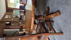 Tafel 4 stoelen, Huis en Inrichting, Tafels | Eettafels, 50 tot 100 cm, Eikenhout, Zo goed als nieuw, Overige vormen