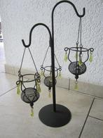 KANDELAAR VOOR WAXINELICHTJES MET GELE PEGELS, Huis en Inrichting, Woonaccessoires | Kandelaars en Kaarsen, Ophalen, Zo goed als nieuw