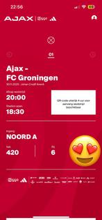 Ajax groningen, Tickets en Kaartjes, Sport | Voetbal, Eén persoon, Oktober