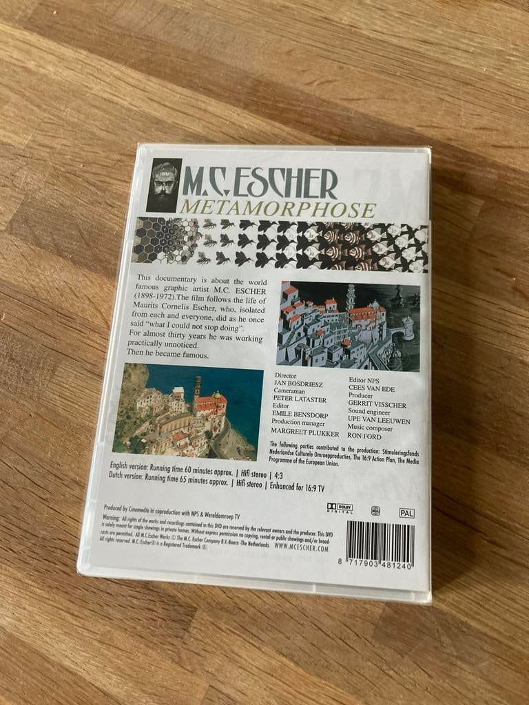 M.C.Escher DVD, Boeken, Ophalen of Verzenden, Nieuw