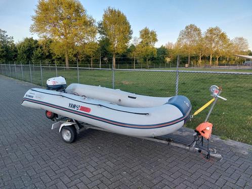 Yam 380s rubberboot Yamaha 6pk 4t incl trailer, Watersport en Boten, Rubberboten, Gebruikt, Yamaha, Aluminium, Minder dan 70 pk
