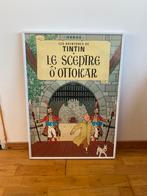 Poster Kuifje De scepter van Ottokar ingelijst (wit) 50x70cm, Zo goed als nieuw, Rechthoekig Staand, Ophalen, Overige onderwerpen