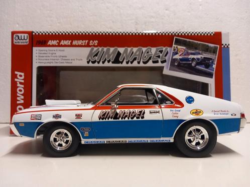 AMC AMX  SS Hurst K.Nagel wit 1969 Autoworld ERTL 1:18 KRD, Hobby en Vrije tijd, Modelauto's | 1:18, Zo goed als nieuw, Auto, Overige merken