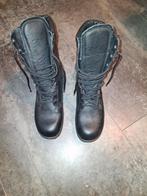 Legerkisten. Zwarte leren boots, maat 46 1x gedragen, Zwart, Boots, Nieuw, Ophalen of Verzenden