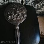 Mooie verzilverde spiegel, Ophalen of Verzenden, Rond, Minder dan 50 cm, Minder dan 100 cm