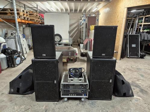 2 sets Eric Audio Sub-Top Set (dubbel 15 sub, 12 top), Audio, Tv en Foto, Luidsprekers, Gebruikt, Overige typen, 120 watt of meer