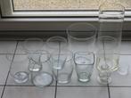 Glazen vazen doorzichtig, Ophalen, Gebruikt, Overige kleuren, Glas