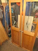 gratis 2 grenen deurtjes met glas, Ophalen, Minder dan 50 cm, Gebruikt, Glas