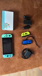Nintendo Switch Animal crossing edition, Ophalen of Verzenden, Gebruikt, Met 3 controllers of meer, Switch Original
