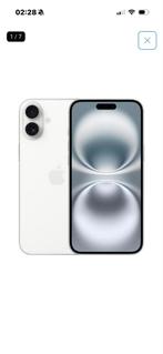 iPhone 16 128GB  in zeer goede staat met verzekering, 128 GB, Wit, IPhone 16, Ophalen of Verzenden