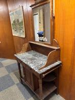 Antieke kaptafel / wastafel marmeren nlad, Antiek en Kunst, Ophalen