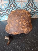 Ww2 wo2 Duitse bodemvondst helm, Verzamelen, Ophalen of Verzenden, Landmacht, Duitsland, Helm of Baret