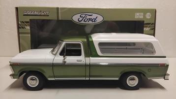 Ford F 100 pick up met huif groen 1976 Greenlight 1:18 KRD beschikbaar voor biedingen
