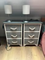 Nachtkastjes met 3 lades, Ophalen, Minder dan 50 cm, Gebruikt, 3 of 4 laden