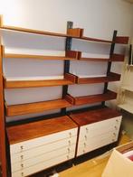 Vintage Teak Wandsysteem Boekenkast Jaren 60, Huis en Inrichting, Ophalen of Verzenden, Gebruikt