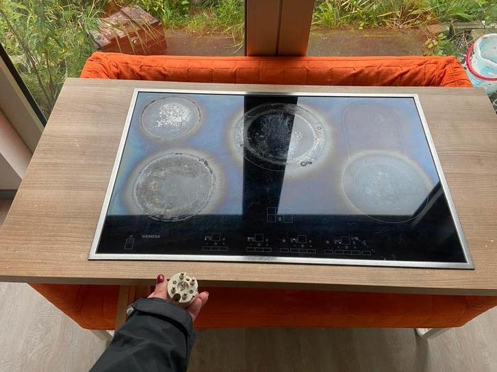 4-pits kookplaat in aanrechtblad (infrarood), Witgoed en Apparatuur, Kookplaten, Gebruikt, Vrijstaand, Elektrisch, 4 kookzones