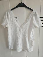 Sezane top shirt v hals kant maat m Als nieuw, Maat 38/40 (M), Wit, Ophalen of Verzenden, Zo goed als nieuw