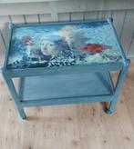 Unieke bijzettafel, Meisje met de parel, Schilder Vermeer, Uniek, 55 tot 75 cm, Zo goed als nieuw, Overige vormen