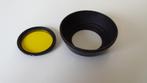 033 - Zonnekap + Geel / Yellow Filter - 32 mm. - Schroefpass, Audio, Tv en Foto, Fotografie | Filters, Minder dan 50 mm, Overige merken