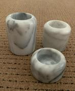 Waxinelichtjes houders (marmer effect), Ophalen, Gebruikt, Overige materialen, Minder dan 25 cm
