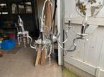 Kroonluchter met kristallen details, Huis en Inrichting, Lampen | Kroonluchters, Ophalen of Verzenden, Gebruikt, Metaal