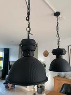 Antraciet metalen hanglampen - 2 stuks, Huis en Inrichting, Lampen | Hanglampen, Ophalen, Zo goed als nieuw, Minder dan 50 cm