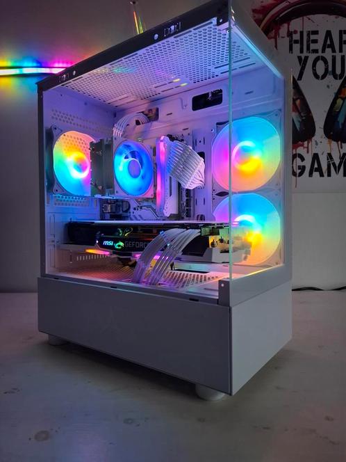 gaming pc /Wit/Nvidia/Nieuw, Computers en Software, Desktop Pc's, Nieuw, 3 tot 4 Ghz, SSD, 16 GB, Met videokaart, Gaming, Virtual Reality