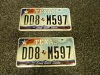Paar USA License plate / kentekenplaten Texas USA, Verzenden, Gebruikt, Auto's